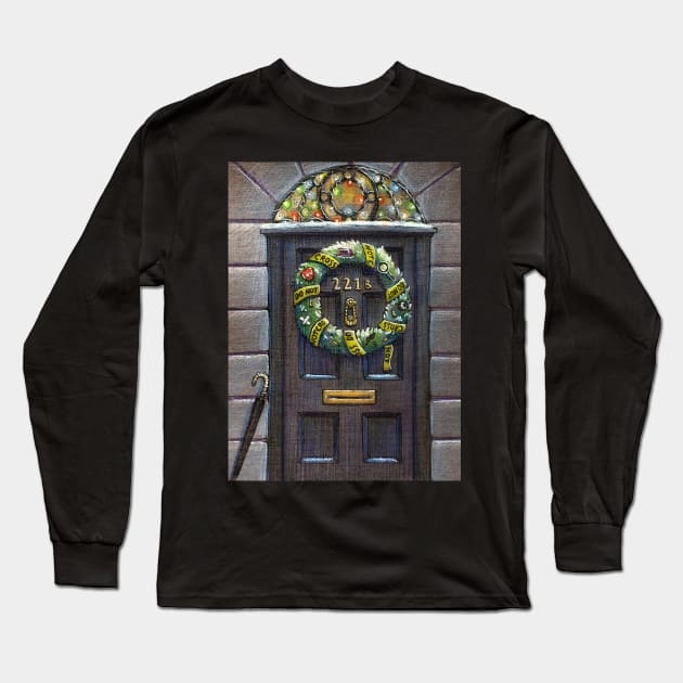 Sherlock Christmas 221 b Long Sleeve T-Shirt by illustore